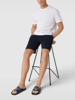 Emporio Armani Slides Mit Label-Print Modell 'Eagle' - Dunkelblau