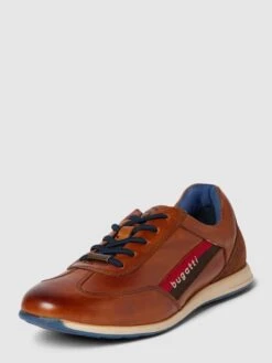 Bugatti Sneaker Mit Label-Details Modell 'Thorello' - Cognac