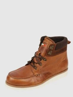 Pantofola DOro Boots Aus Leder Modell 'Bormio' - Cognac