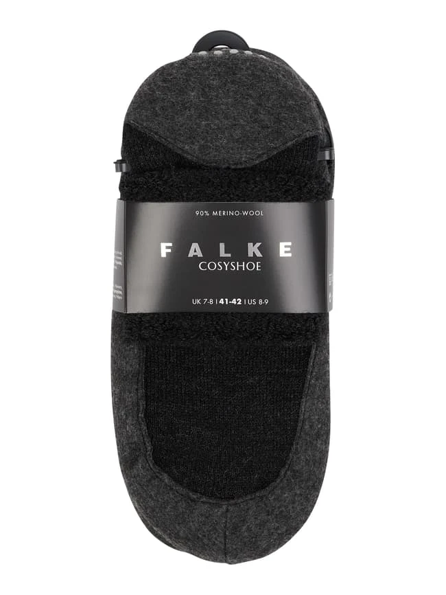 Falke Hausschuhe Aus Merinowollmischung Modell 'Cosyshoe' - Anthrazit Meliert 4 Falke Hausschuhe Aus Merinowollmischung Modell 'Cosyshoe' - Anthrazit Meliert – Bild 2