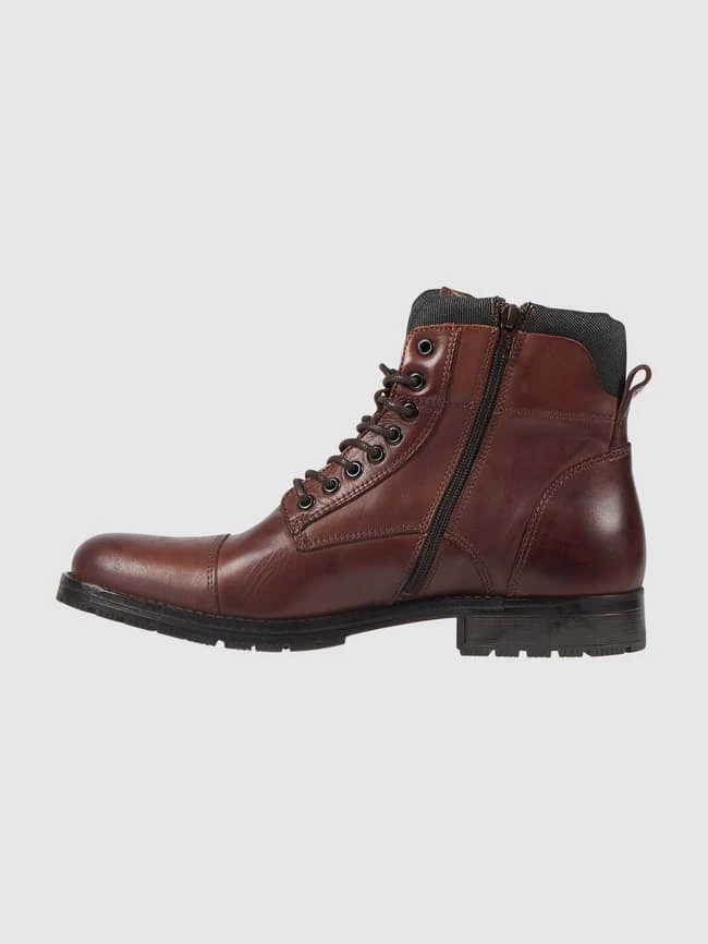 Jack & Jones Boots Aus Leder Modell 'Walbany' - Dunkelblau 5 Jack & Jones Boots Aus Leder Modell 'Walbany' - Dunkelblau – Bild 3