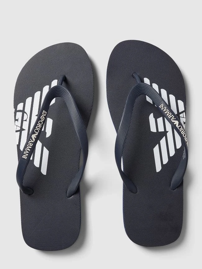 Emporio Armani Zehentrenner Mit Label-Details Modell 'Basic' - Dunkelblau 5 Emporio Armani Zehentrenner Mit Label-Details Modell 'Basic' - Dunkelblau – Bild 3