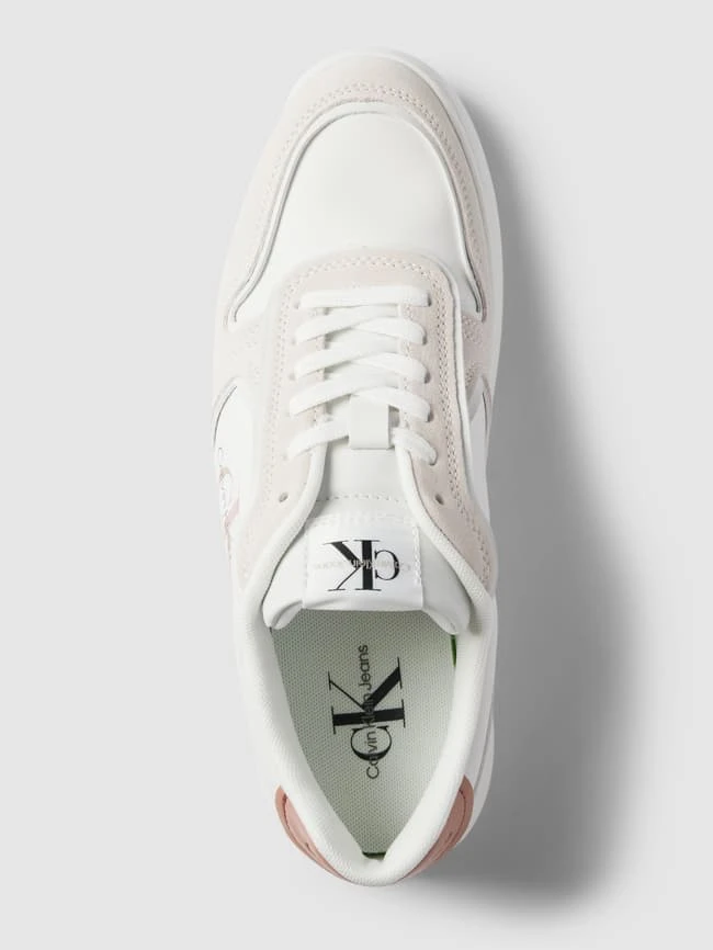 Calvin Klein Jeans Sneaker Aus Leder-Mix Mit Label-Print - Beige 6 Calvin Klein Jeans Sneaker Aus Leder-Mix Mit Label-Print - Beige – Bild 4