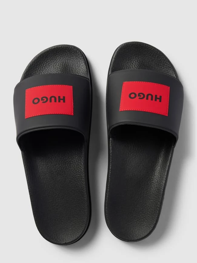 HUGO Slides Mit Label-Print Modell 'MATCH' - Schwarz 6 HUGO Slides Mit Label-Print Modell 'MATCH' - Schwarz – Bild 4