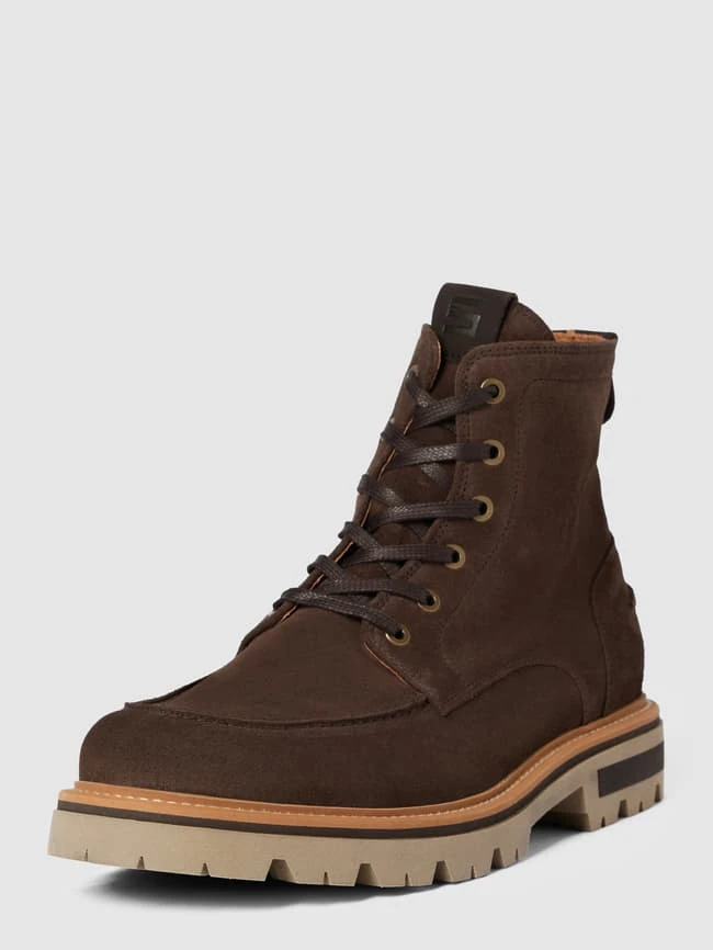 Cinque Boots Aus Echtem Leder Mit Kontraststreifen Modell 'RUBINO' - Dunkelbraun 4 Cinque Boots Aus Echtem Leder Mit Kontraststreifen Modell 'RUBINO' - Dunkelbraun – Bild 2