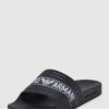 Emporio Armani Slides Mit Label-Detail - Schwarz