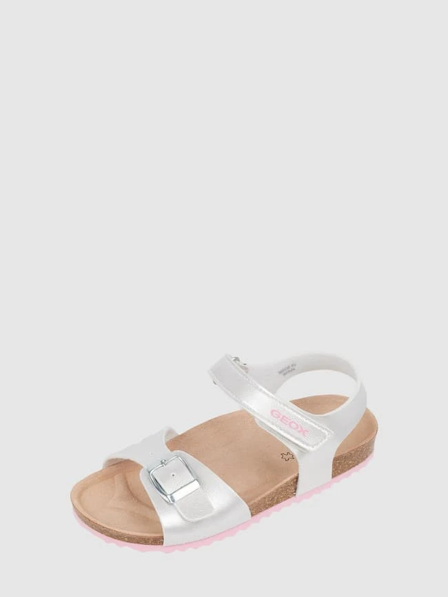 Geox Sandalen In Leder-Optik Modell 'Adriel' - Silber 3 Geox Sandalen In Leder-Optik Modell 'Adriel' - Silber