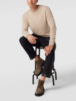 Marc O'Polo Schnürboots Mit Label-Prägung - Taupe