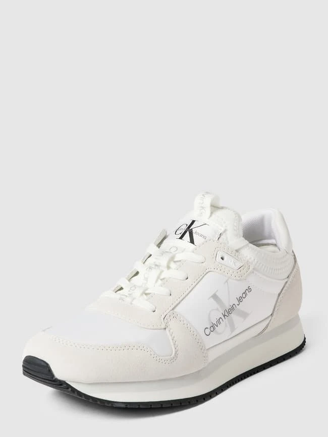 Calvin Klein Jeans Sneaker Aus Leder-Mix Mit Label-Details - Weiß 4 Calvin Klein Jeans Sneaker Aus Leder-Mix Mit Label-Details - Weiß – Bild 2