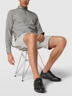 Geox Sneaker Aus Leder - Schwarz