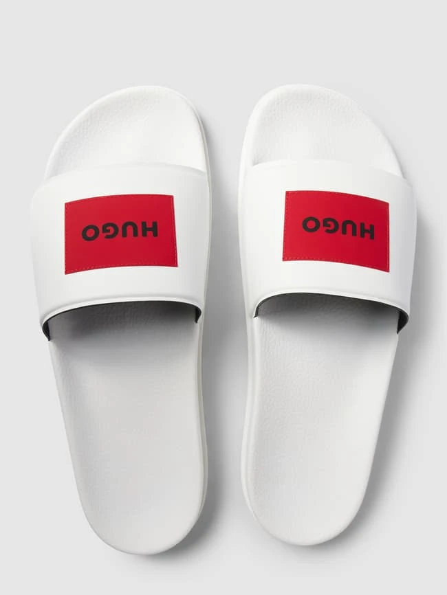 HUGO Slides Mit Label-Print Modell 'MATCH' - Weiß 5 HUGO Slides Mit Label-Print Modell 'MATCH' - Weiß – Bild 3