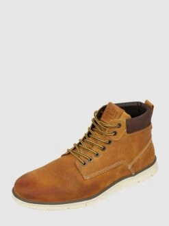 Jack & Jones Boots Aus Leder Modell 'Tubar' - Senfgelb
