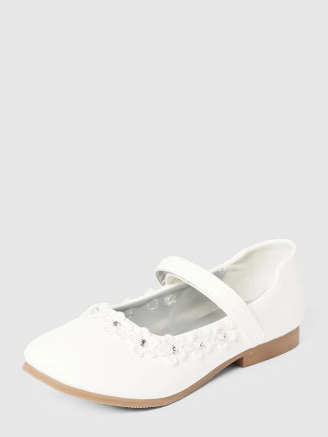 Happy Girls Ballerinas Mit Zier-Applikation - Ecru 3 Happy Girls Ballerinas Mit Zier-Applikation - Ecru